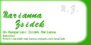 marianna zsidek business card